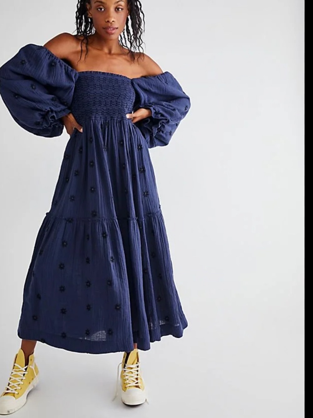Free People Navy Dahlia Dress